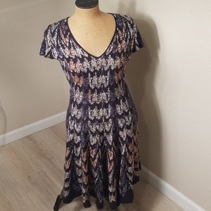 BCBG V neck knit dress